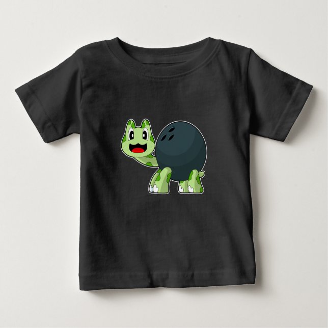 Turtle Bowling Bowling ball Baby T-Shirt (Front)