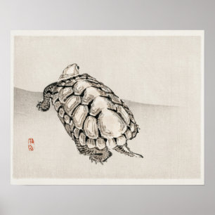 Turtle by Kōno Bairei (1844-1895) Poster