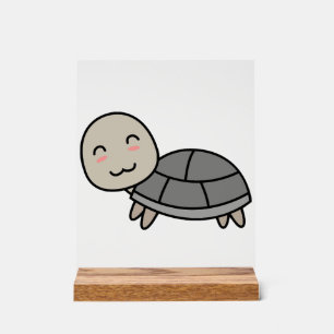 Turtle cartoon animal acrylic sign