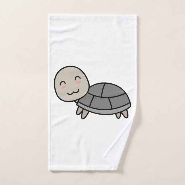Turtle cartoon animal hand towel (Hand Towel)