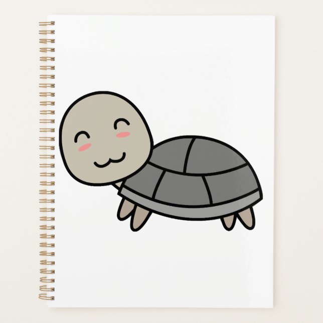 Turtle cartoon animal planner (Front)