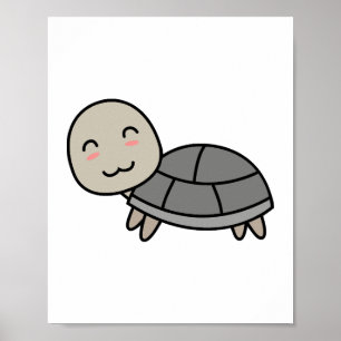 Turtle cartoon animal poster