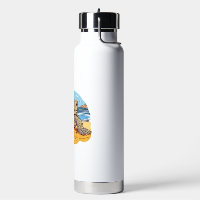 Turtle Cartoon beach Water Bottle (Left)