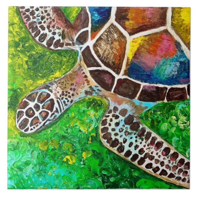 Turtle Ceramic Tile (Front)
