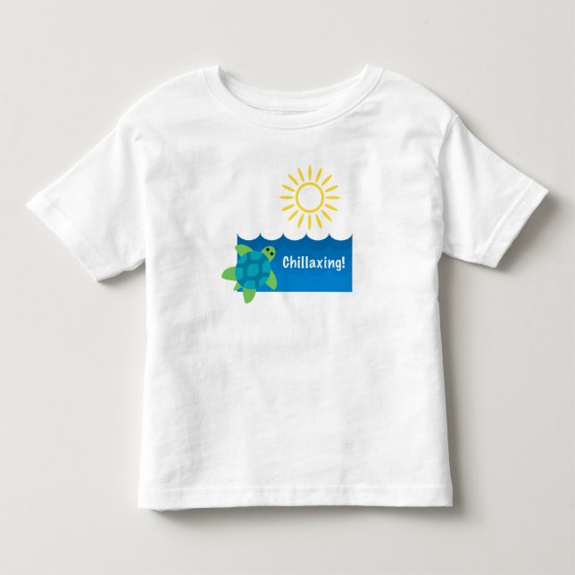 Turtle Chillaxing Design - Toddler Fine Jersey T-S T-Shirt (Front)