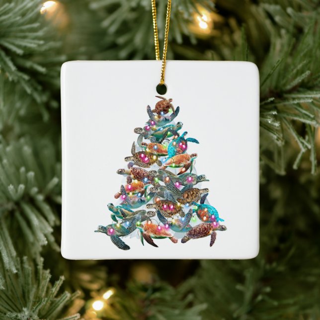 Turtle Christmas Tree Ornament Xmas Tree Toppers (Tree)