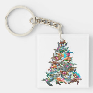 Turtle Christmas Tree Ornament Xmas Tree Toppers Key Ring