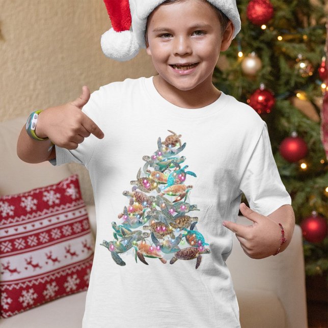 Turtle Christmas Tree Ornament Xmas Tree Toppers T-Shirt (Creator Uploaded)