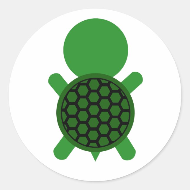 Turtle Classic Round Sticker (Front)