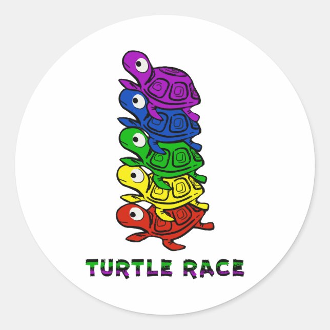 Turtle Classic Round Sticker (Front)