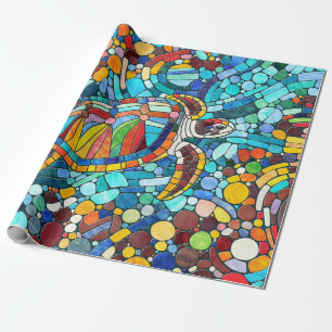 Turtle Colorful  mosaic art Wrapping Paper