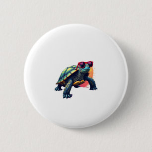 Turtle Colorful Turtle Outfit Mens Turtle Lover Tu 6 Cm Round Badge