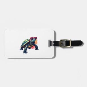 Turtle Colorful Turtle Outfit Mens Turtle Lover Tu Luggage Tag