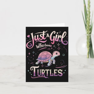Turtle Cute Girl Men Women S  Card