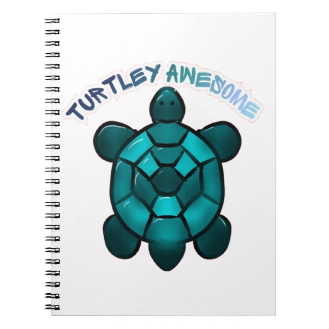  Turtle Cute Pun Funny Animal Gift Notebook (Front)