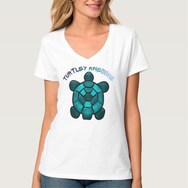  Turtle Cute Pun Funny Animal Gift T-Shirt (Front)