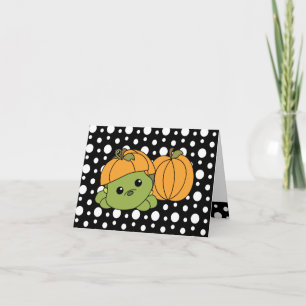 Turtle Cutie in a Pumpkin Suit! Card