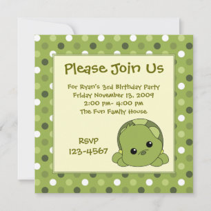 Turtle Cutie Invitation