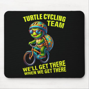 Turtle Cycling Lover Cycle Team Cyclist Bike Tour Mouse Pad