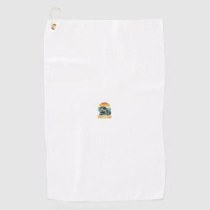 Turtle Dad Retro Sunset Vintage Engraving Vector D Golf Towel