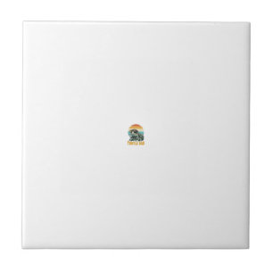 Turtle Dad Retro Sunset Vintage Engraving Vector D Tile