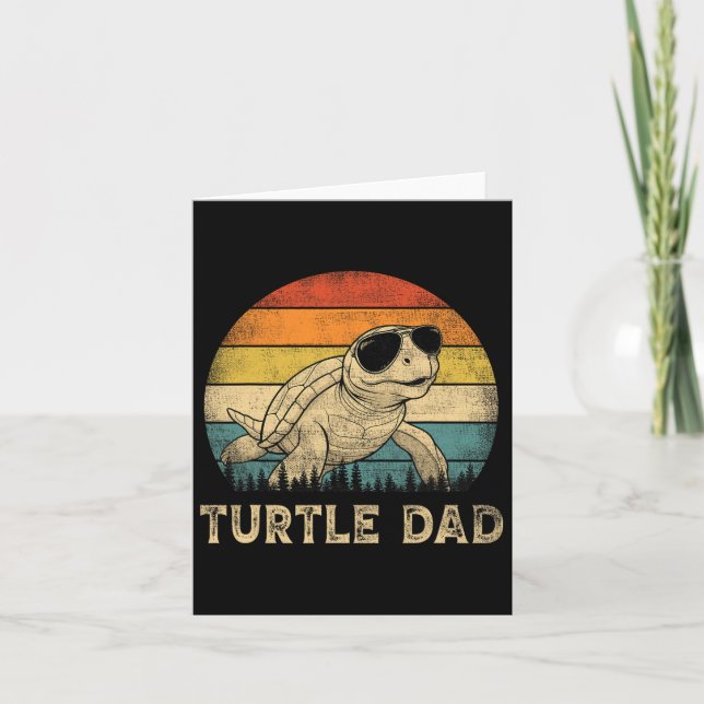 Turtle Dad Turtle Lovers Daddy Father's Day  Card (Front)