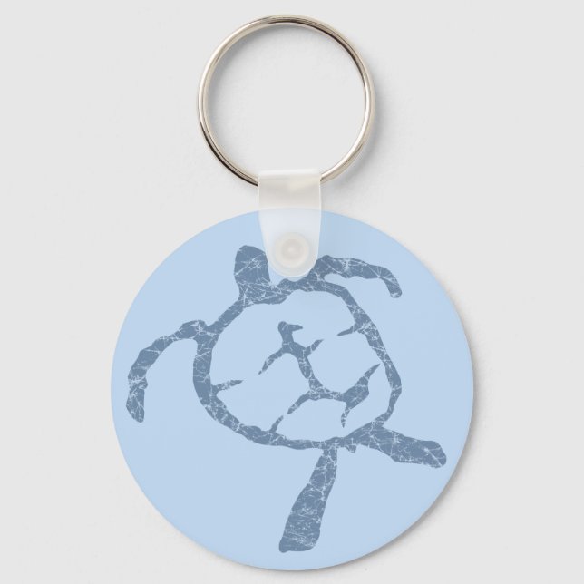 turtle-dark blue key ring (Front)