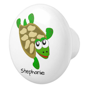 Turtle Design Personalised Ceramic Knob