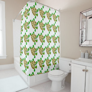 Turtle Design Shower Curtain