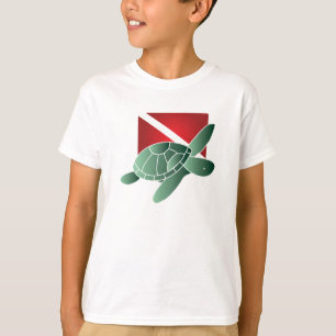 Turtle Dive Flag Kids T-shirt