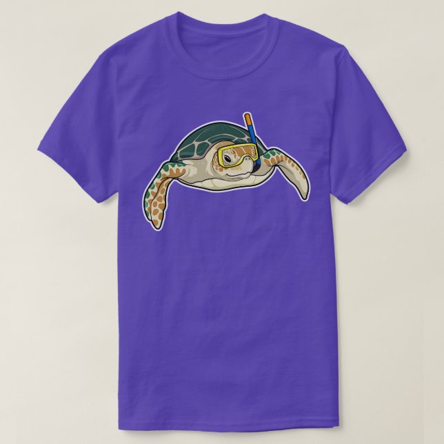 Turtle Diver Snorkel 2 T-Shirt (Design Front)