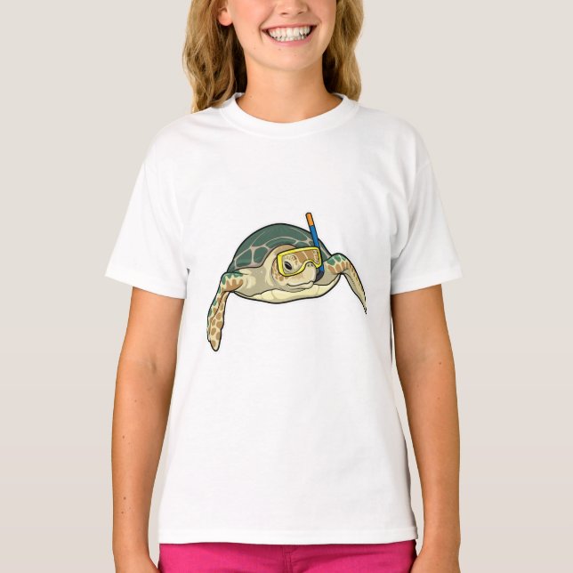 Turtle Diver Snorkel T-Shirt (Front)