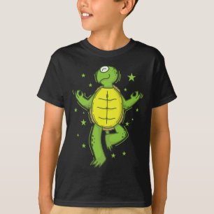 Turtle Doing Yoga Reptile Water T-Shirt