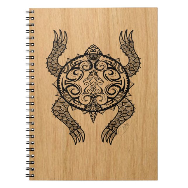 Turtle Drawing Spiral Notebook (Front)