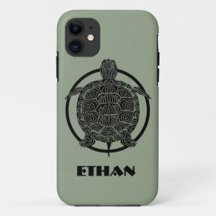 Turtle Drawing - Wildlife Circle Series Case-Mate iPhone Case