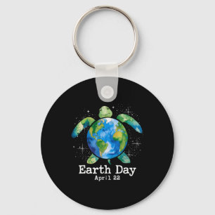 Turtle Earth Day Shirt For Women Kid Teacher Sea S Key Ring
