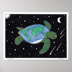 Turtle Earth Poster