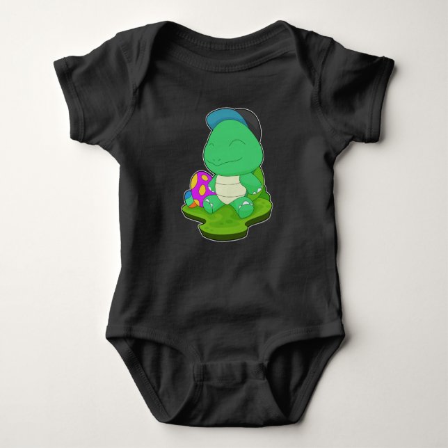 Turtle Easter Easter eggs Baby Bodysuit (Front)