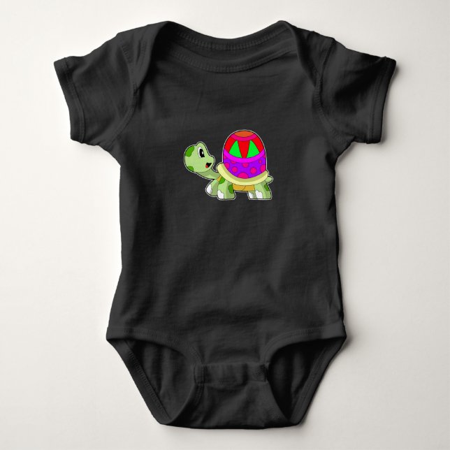 Turtle Easter egg Baby Bodysuit (Front)
