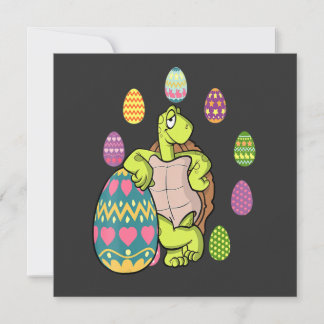 Turtle Egg Hunting Easter Day Cute Animal Boys Gir Invitation
