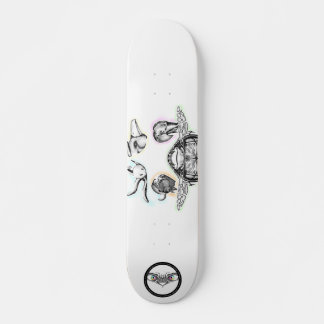 Turtle Elephant Bear Bird Octopus line art drawing Skateboard