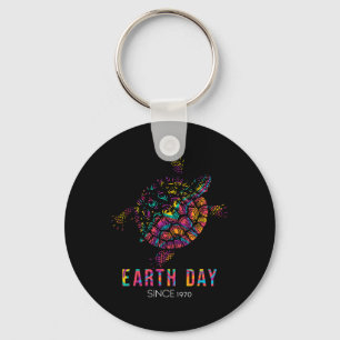 Turtle Environmental Protection Earth Day Since 19 Key Ring
