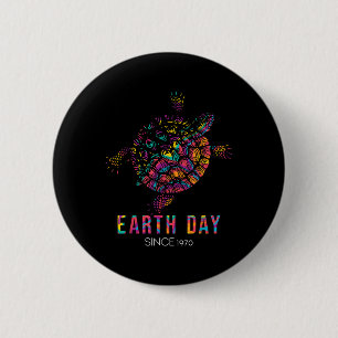 Turtle Environmental Protection Earth Day Since 6 Cm Round Badge