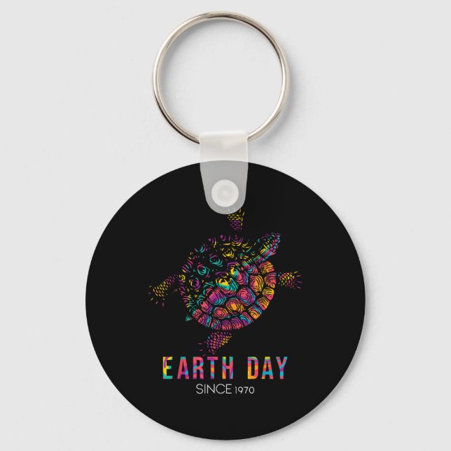 Turtle Environmental Protection Earth Day Since Key Ring (Front)