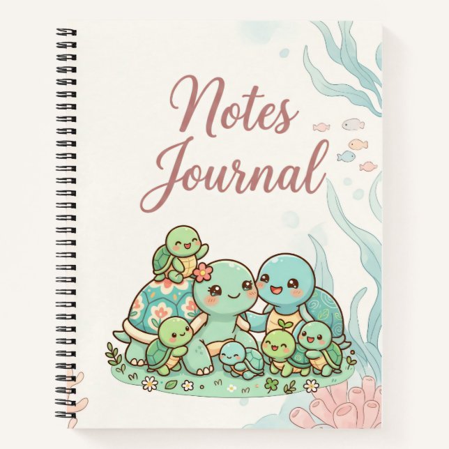 Turtle Family Notes Journal (Front)