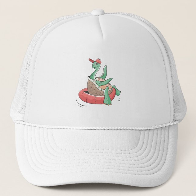 Turtle Floating Trucker Hat (Front)