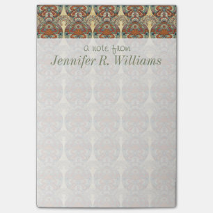Turtle Floral Pattern   Add Your Name Post-it Notes