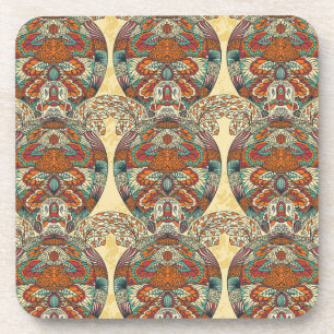 Turtle Floral Pattern Coaster