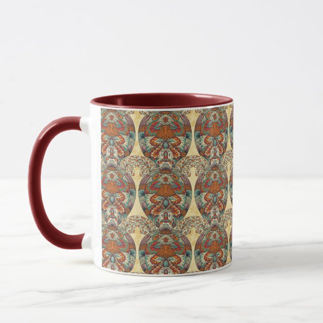 Turtle Floral Pattern Mug (Left)