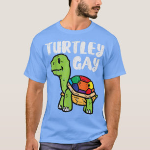 Turtle Gay Rainbow Flag Pride Ally LGBTQ LGBT Men T-Shirt